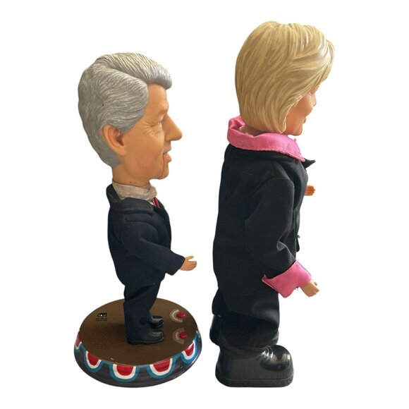 Gemmy Bill & Hillary Clinton Animated Talking Dancing Figures 2005 Tested Works - Picture 5 of 6